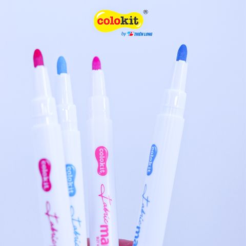 Bút vẽ lên vải 12 màu Fabric Marker Thiên Long Colokit FM-C002