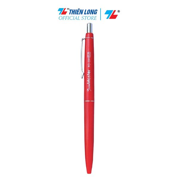Bút bi Thiên Long Flexoffice FO-011/VN 0.7mm - Mực đỏ - Tiêu chuẩn Mỹ ASTM D-4236