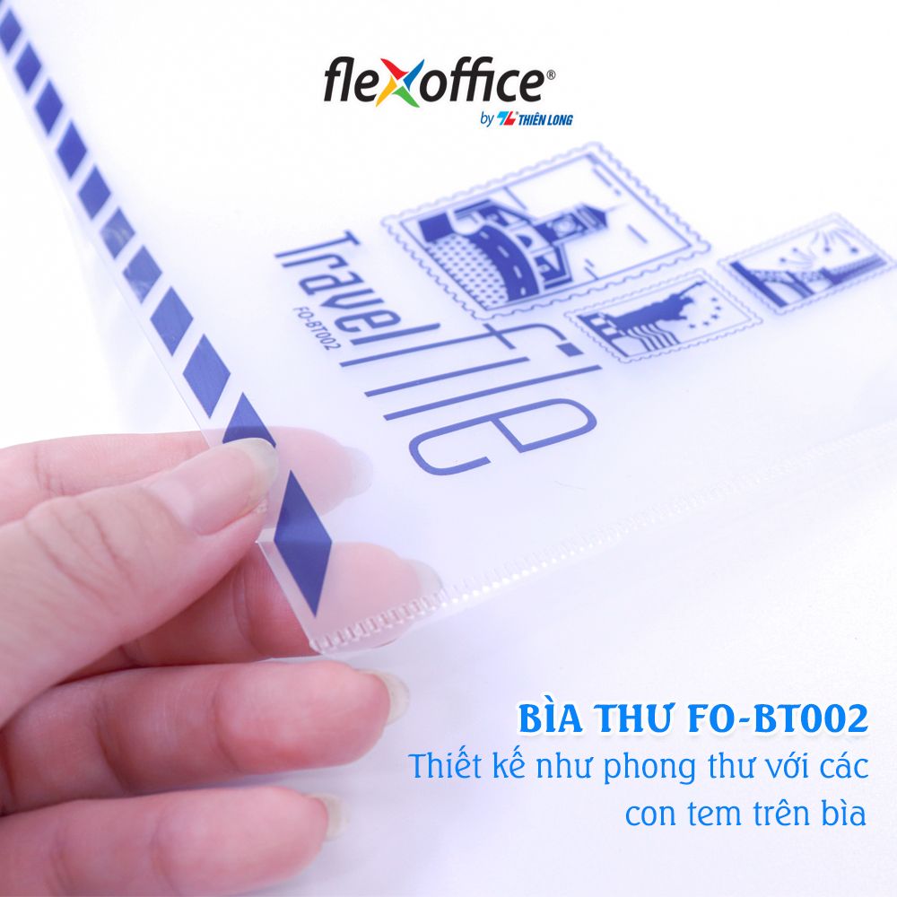 Bìa bao thư A4 Travel File Thiên Long Flexoffice lưu trữ 100 tờ A4