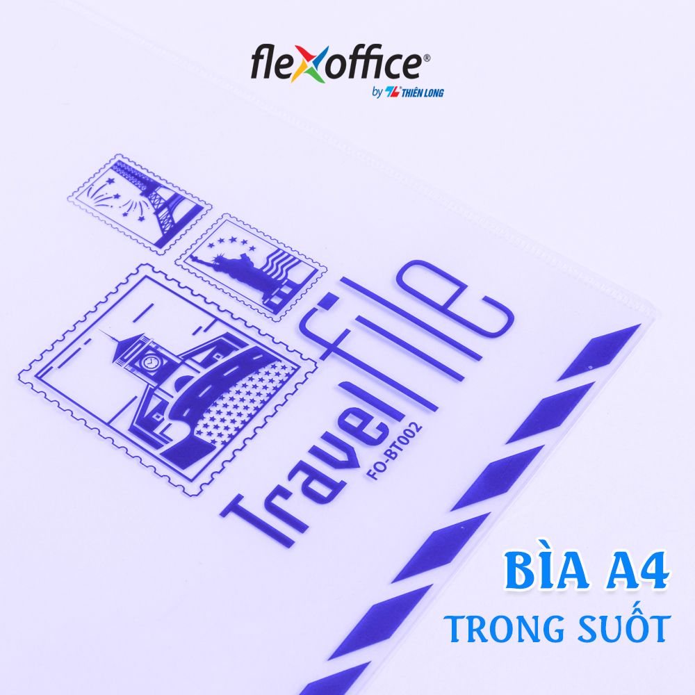 Bìa bao thư A4 Travel File Thiên Long Flexoffice lưu trữ 100 tờ A4