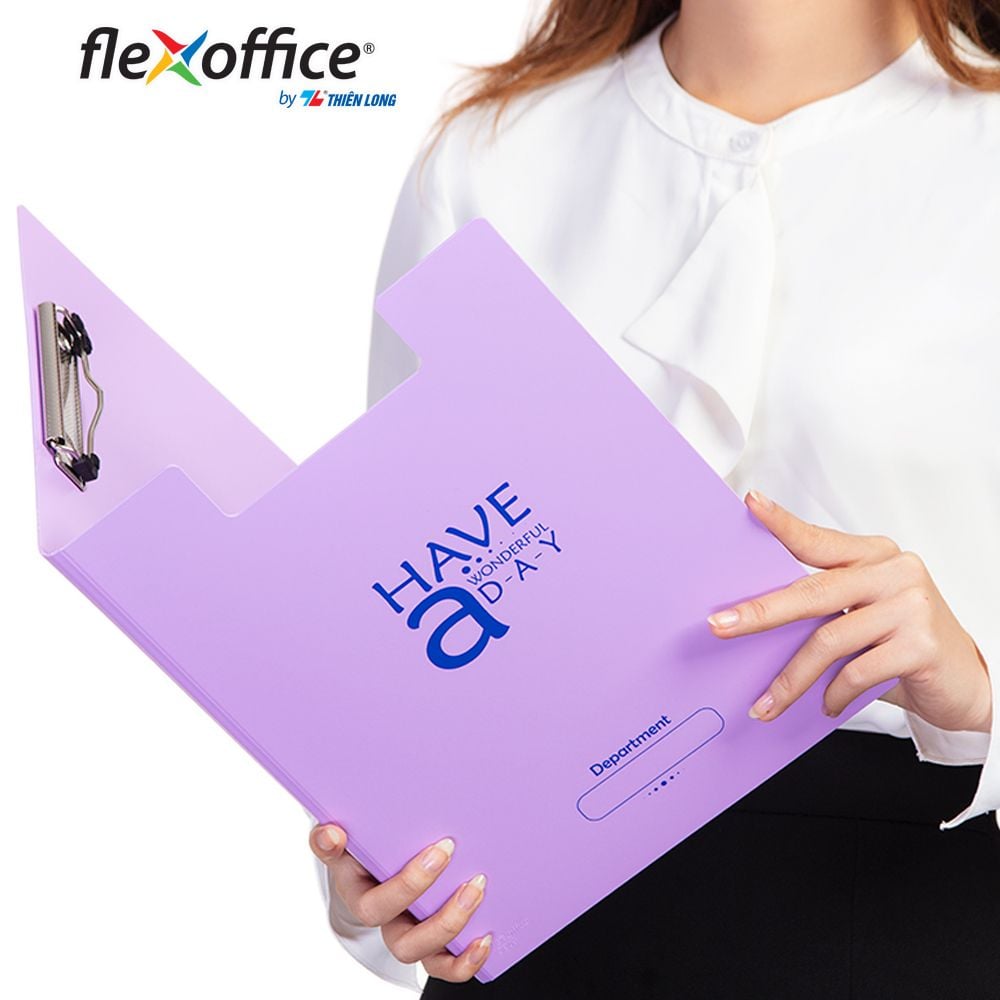 Bìa trình ký kép màu Pastel nhựa PP Thiên Long Flexoffice FO-CB03
