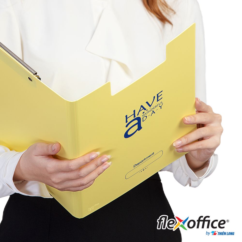 Bìa trình ký kép màu Pastel nhựa PP Thiên Long Flexoffice FO-CB03