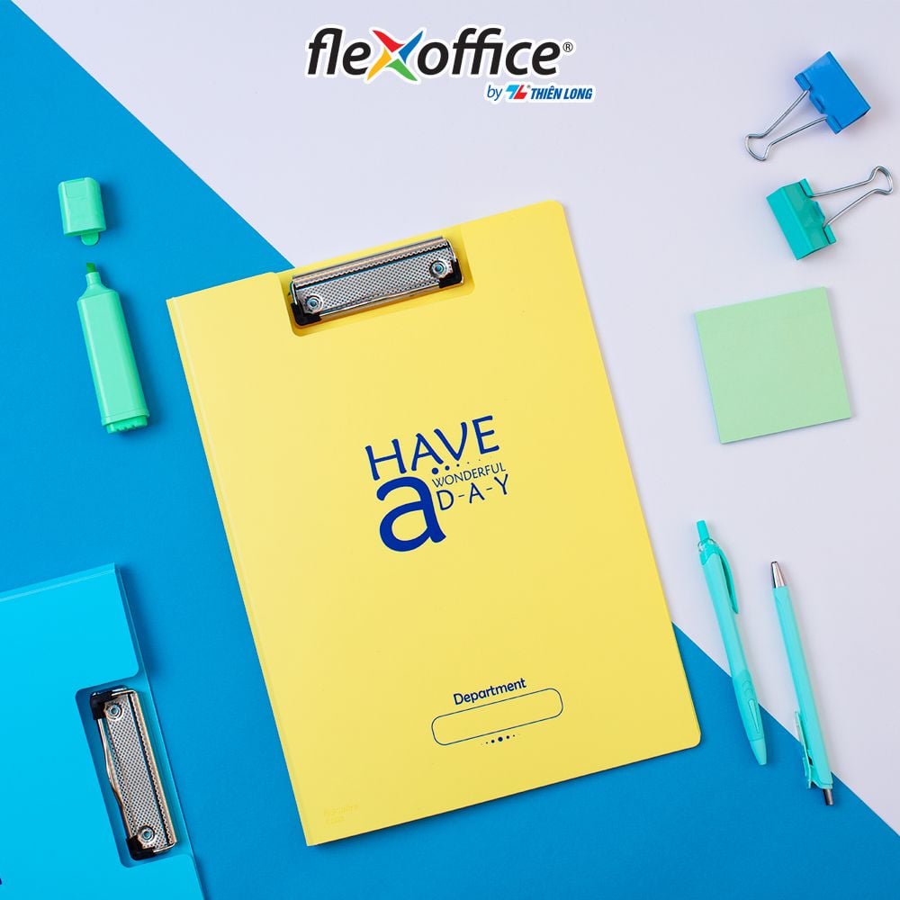 Bìa trình ký kép màu Pastel nhựa PP Thiên Long Flexoffice FO-CB03