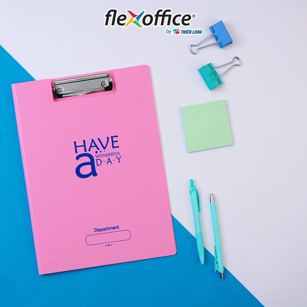 Bìa trình ký kép màu Pastel nhựa PP Thiên Long Flexoffice FO-CB03