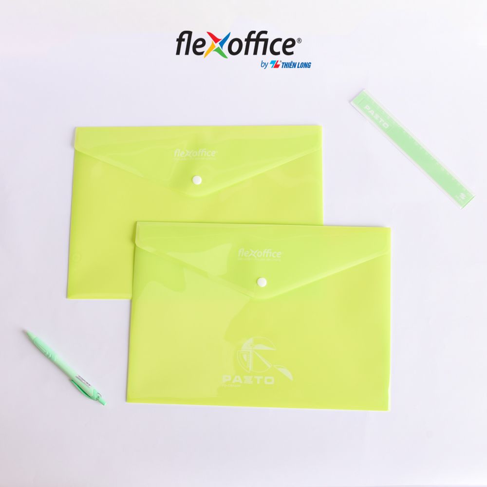 Bìa nút Pazto màu Pastel A4 Thiên Long Flexoffice FO-CBF009