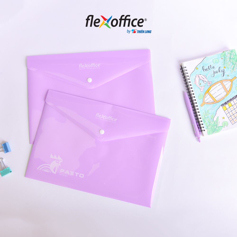 Bìa nút Pazto màu Pastel A4 Thiên Long Flexoffice FO-CBF009