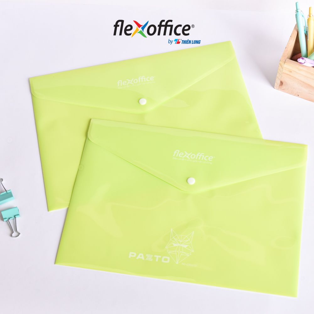 Bìa nút Pazto màu Pastel F4 Thiên Long Flexoffice FO-CBF010