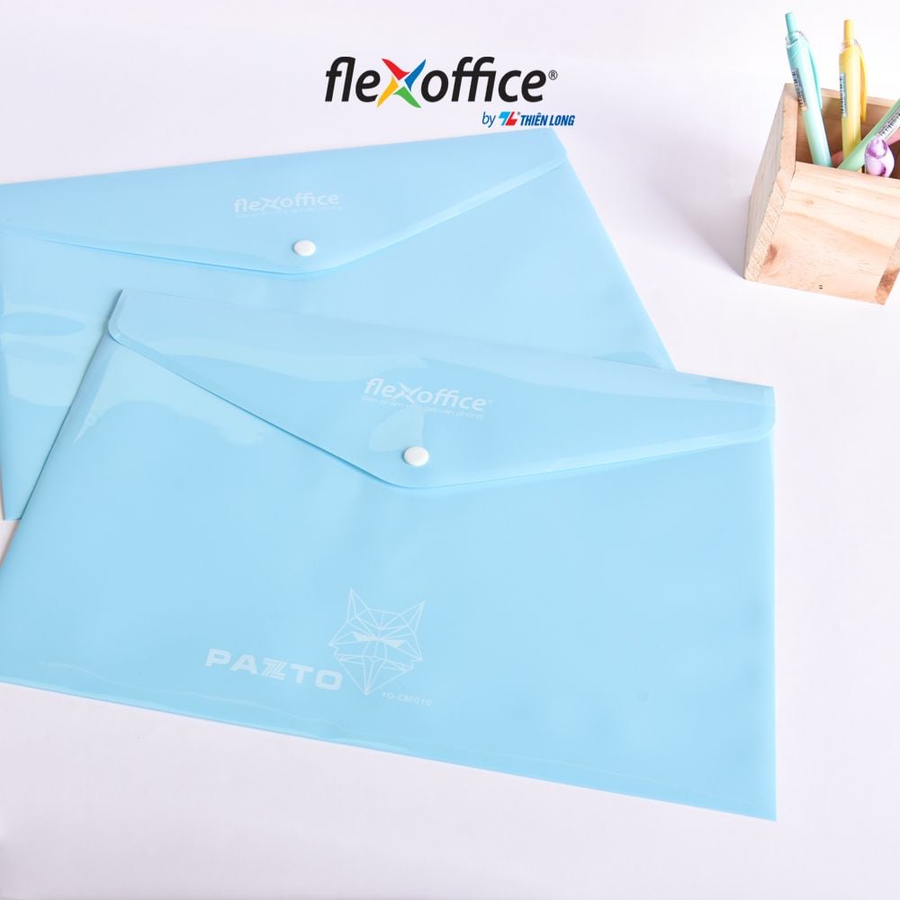 Bìa nút Pazto màu Pastel F4 Thiên Long Flexoffice FO-CBF010