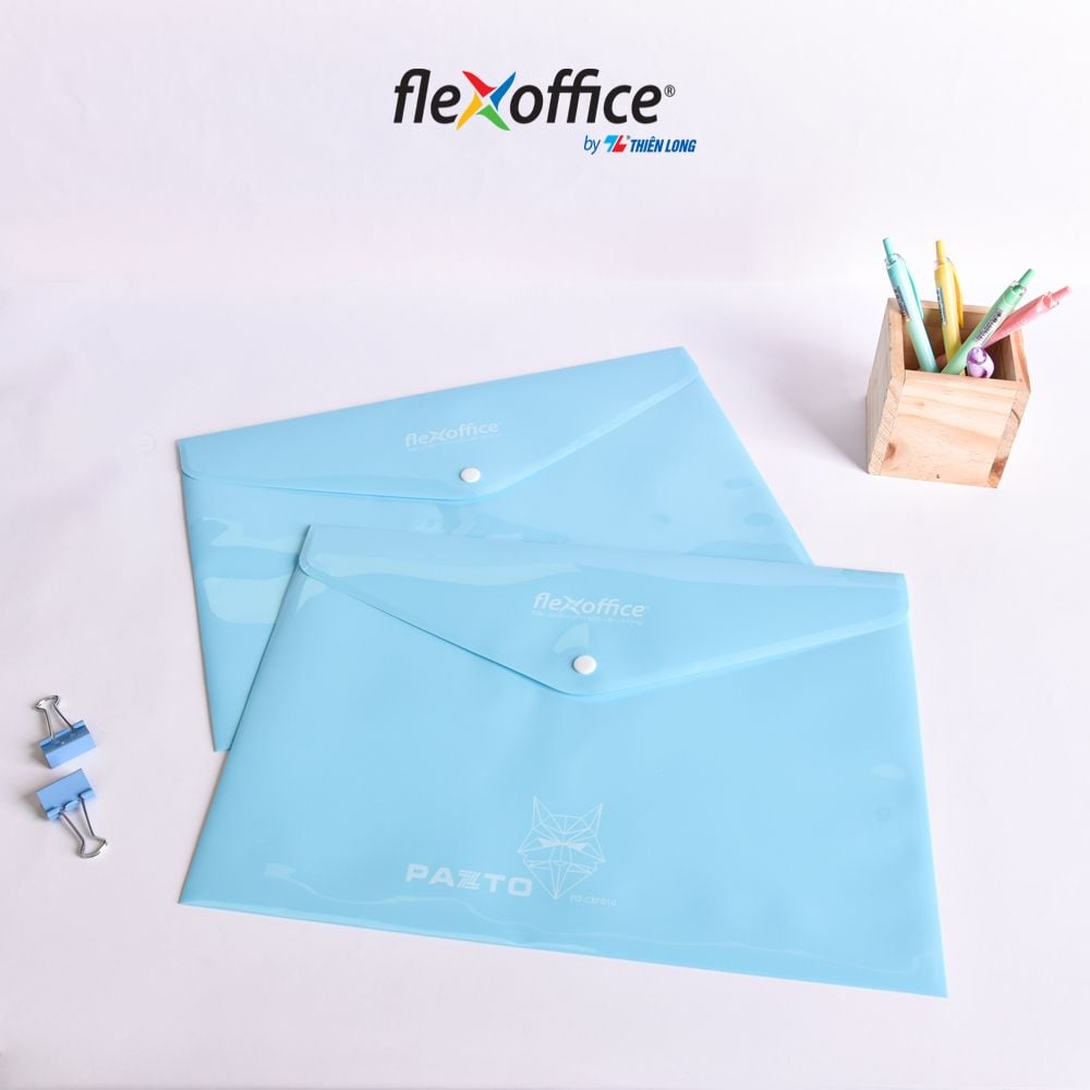 Bìa nút Pazto màu Pastel F4 Thiên Long Flexoffice FO-CBF010
