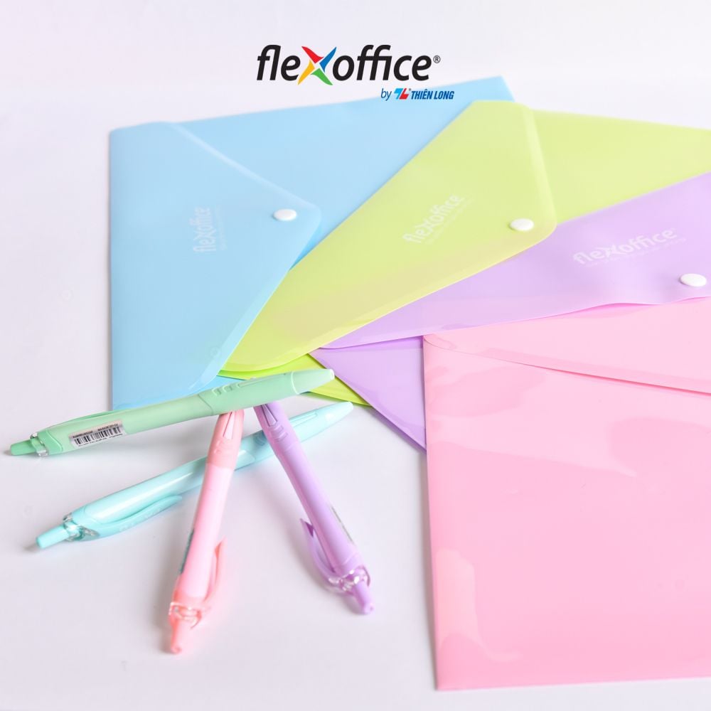 Bìa nút Pazto màu Pastel F4 Thiên Long Flexoffice FO-CBF010