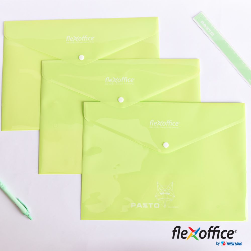 Bìa nút Pazto màu Pastel F4 Thiên Long Flexoffice FO-CBF010