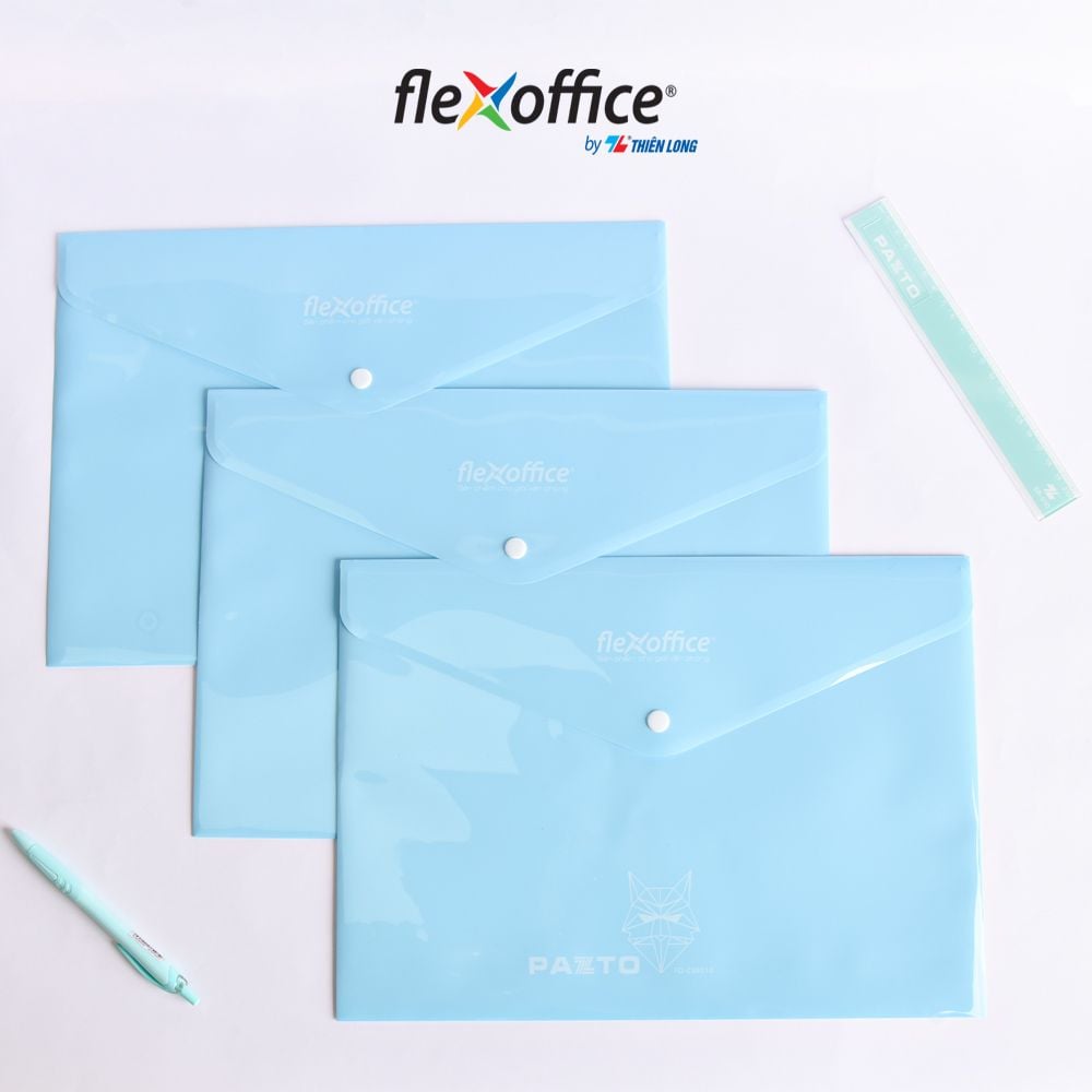 Bìa nút Pazto màu Pastel F4 Thiên Long Flexoffice FO-CBF010