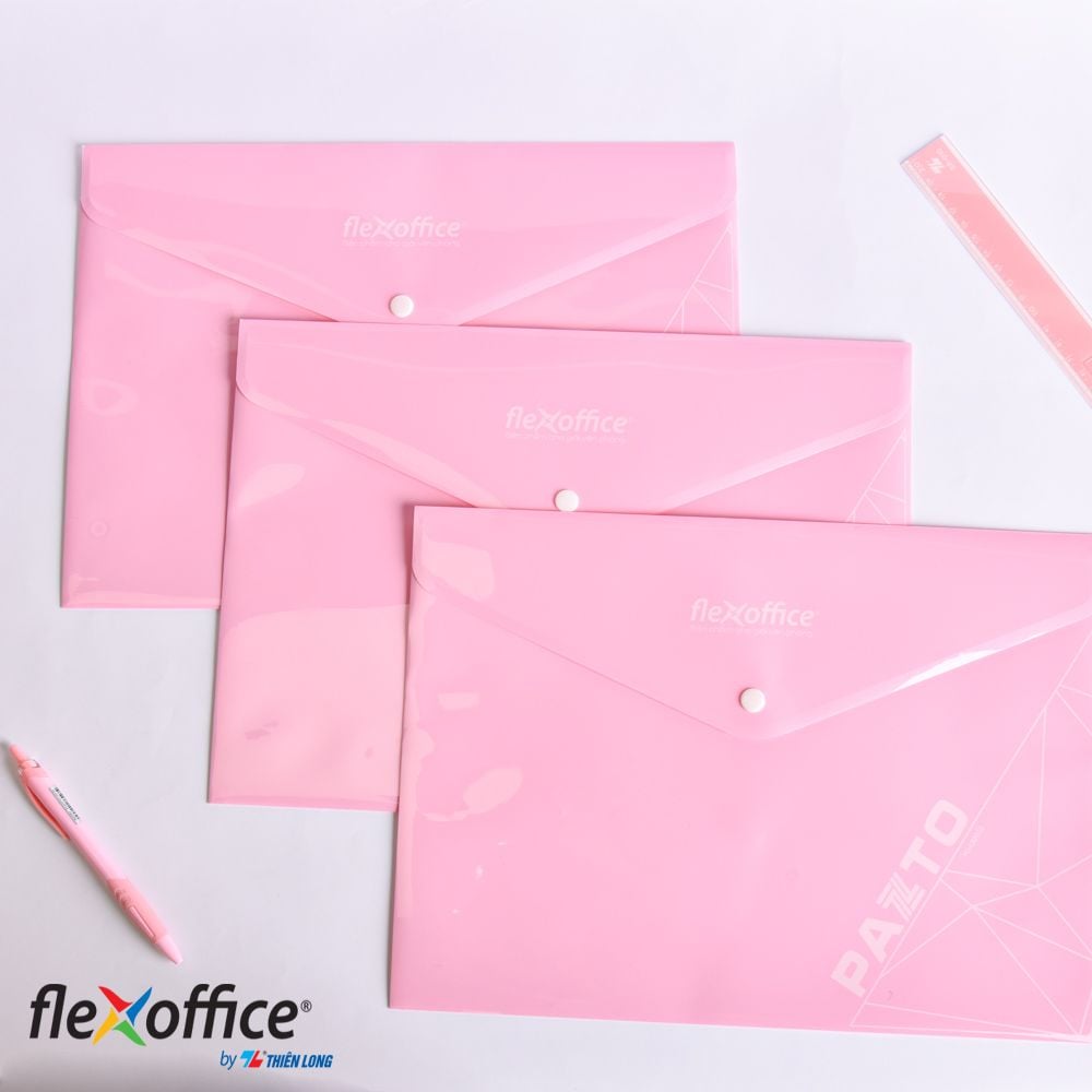 Bìa nút Pazto màu Pastel F4 Thiên Long Flexoffice FO-CBF010