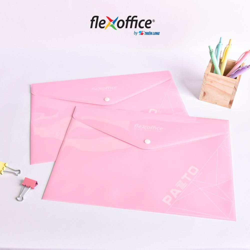 Bìa nút Pazto màu Pastel F4 Thiên Long Flexoffice FO-CBF010