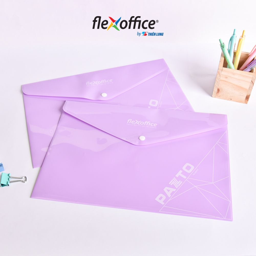 Bìa nút Pazto màu Pastel F4 Thiên Long Flexoffice FO-CBF010