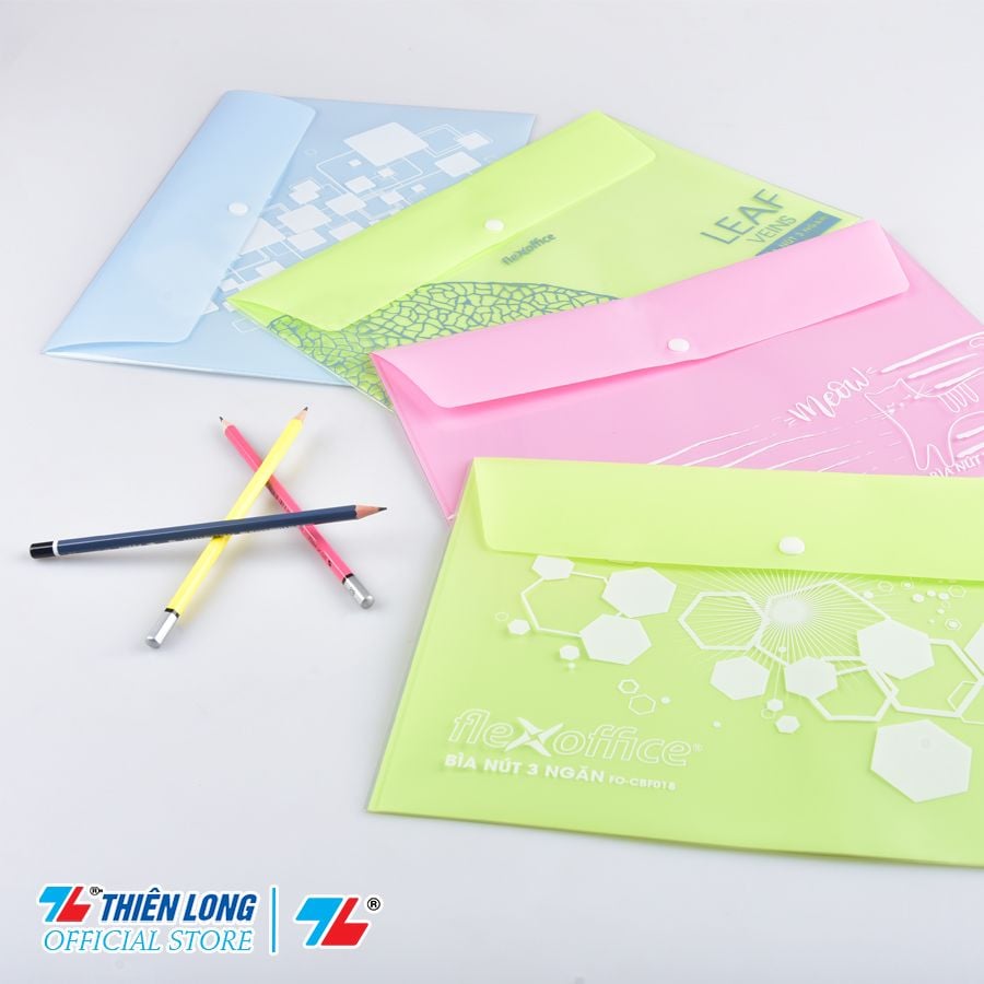 Bìa nút 3 ngăn Thiên Long Flexoffice FO-CBF018 (chứa 130 tờ A4)