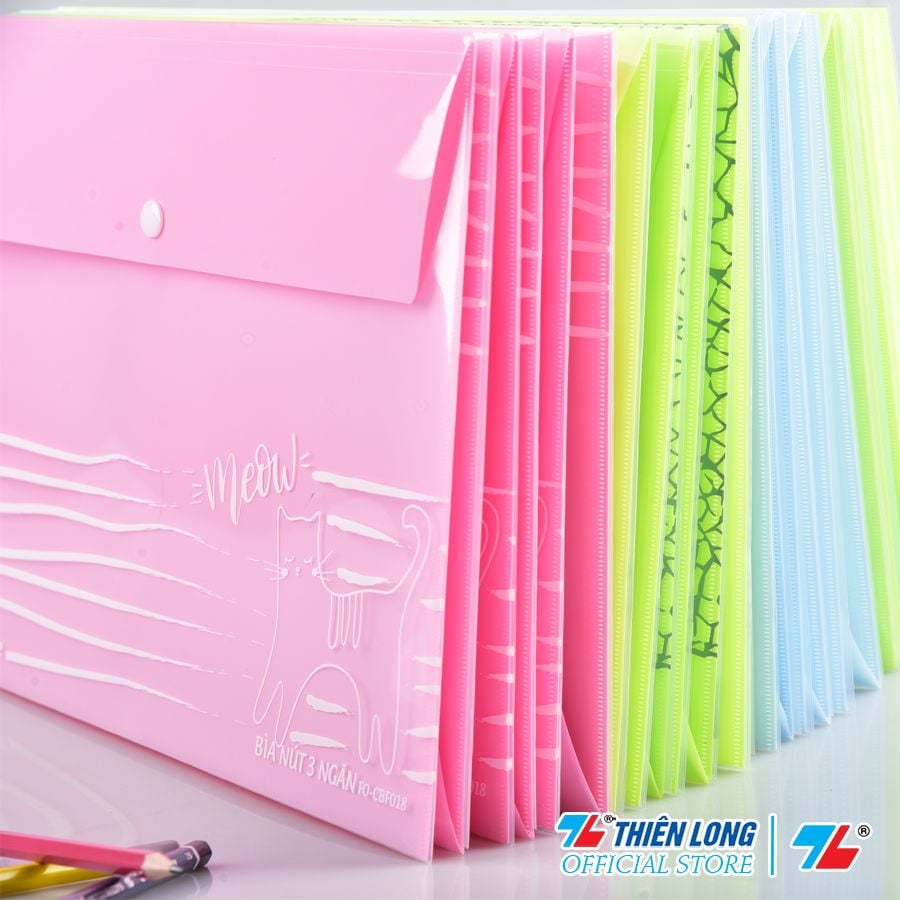 Bìa nút 3 ngăn Thiên Long Flexoffice FO-CBF018 (chứa 130 tờ A4)