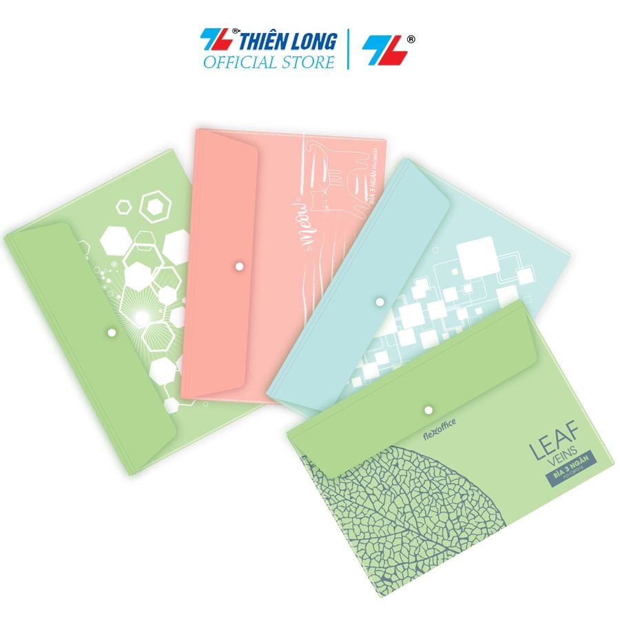 Bìa nút 3 ngăn Thiên Long Flexoffice FO-CBF018 (chứa 130 tờ A4)