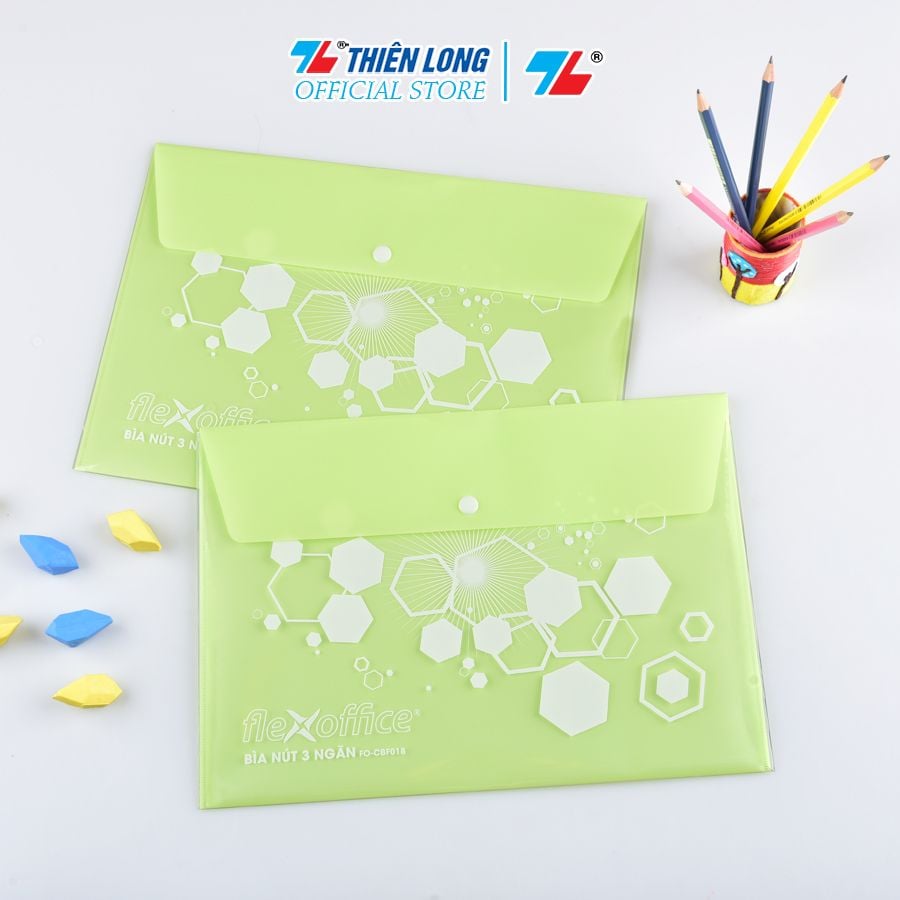 Bìa nút 3 ngăn Thiên Long Flexoffice FO-CBF018 (chứa 130 tờ A4)