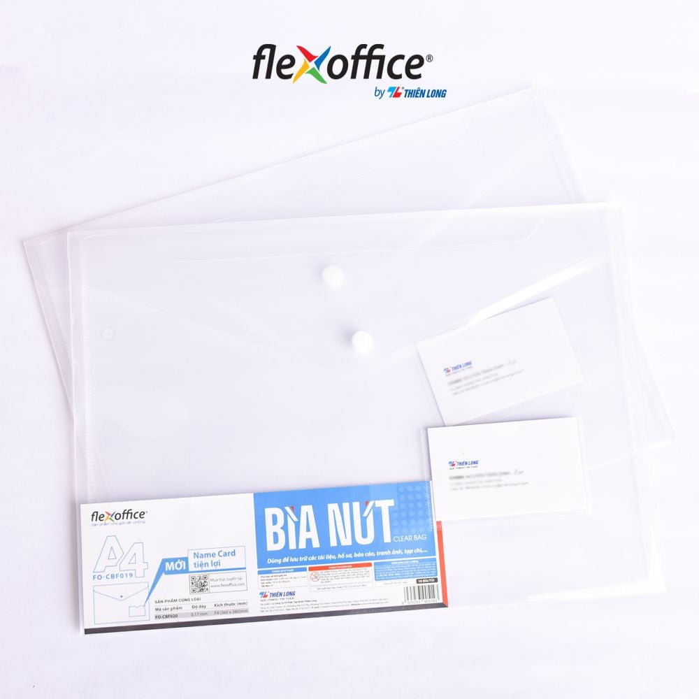 Bìa nút Name Card Clear Bag Thiên Long Flexoffice