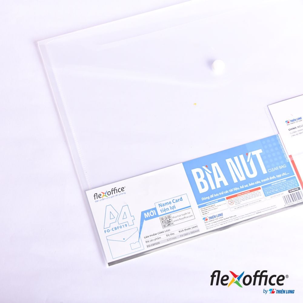Bìa nút Name Card Clear Bag Thiên Long Flexoffice