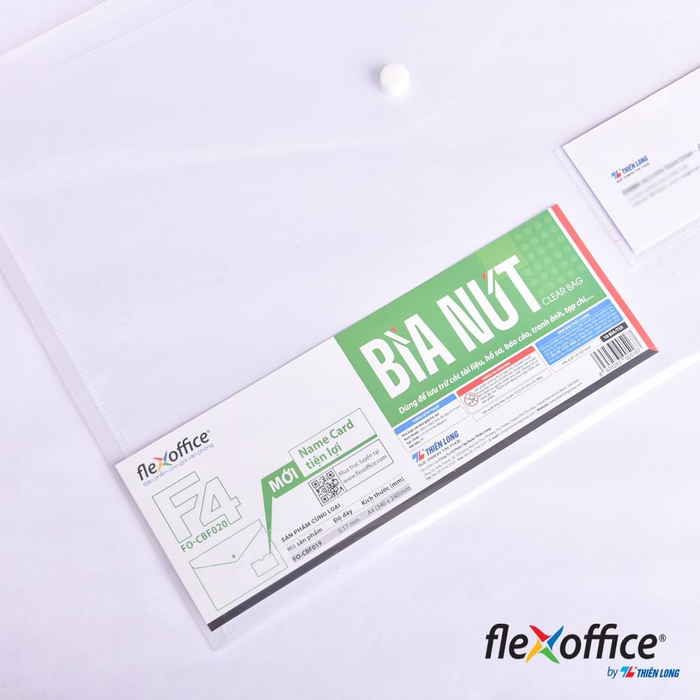 Bìa nút Name Card Clear Bag Thiên Long Flexoffice