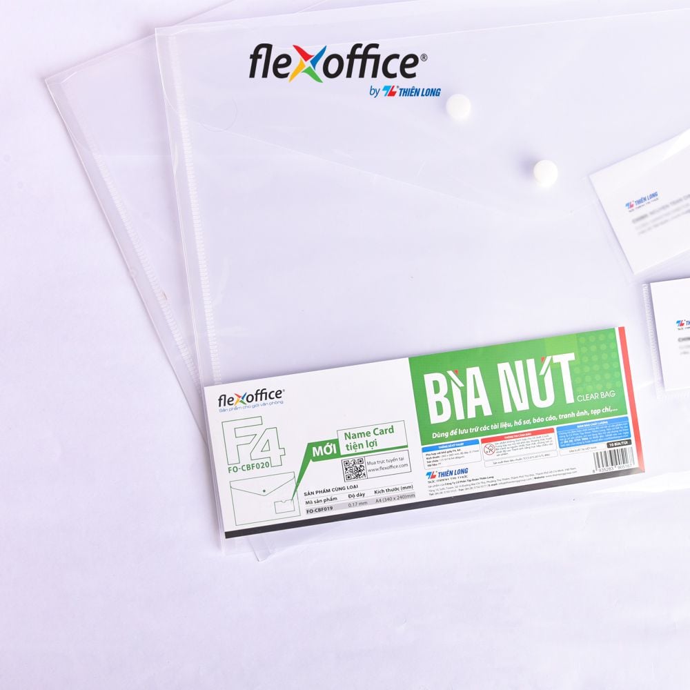 Bìa nút Name Card Clear Bag Thiên Long Flexoffice