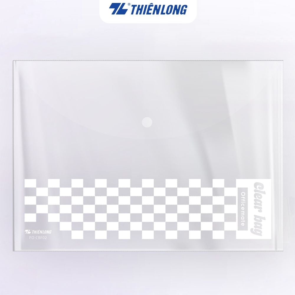 Bìa nút A4 Thiên Long Officemate FO-CBF02 họa tiết caro