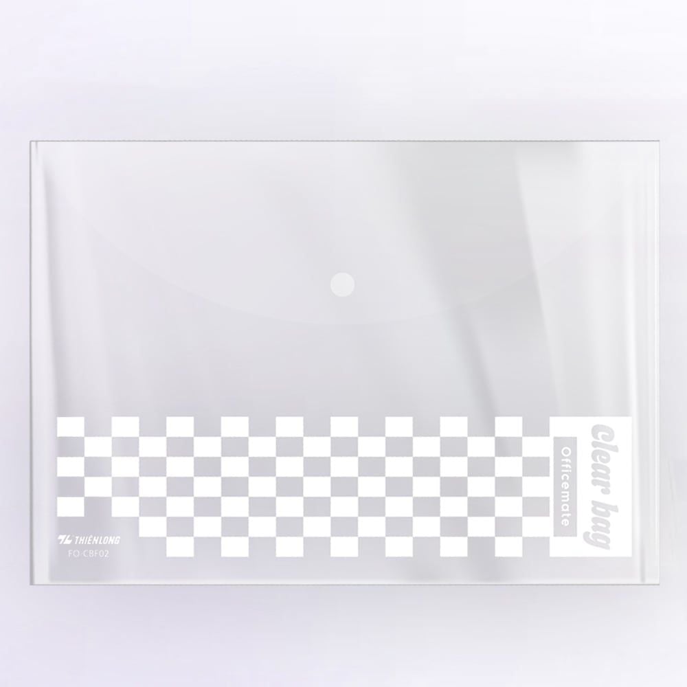 Bìa nút A4 Thiên Long Officemate FO-CBF02 họa tiết caro