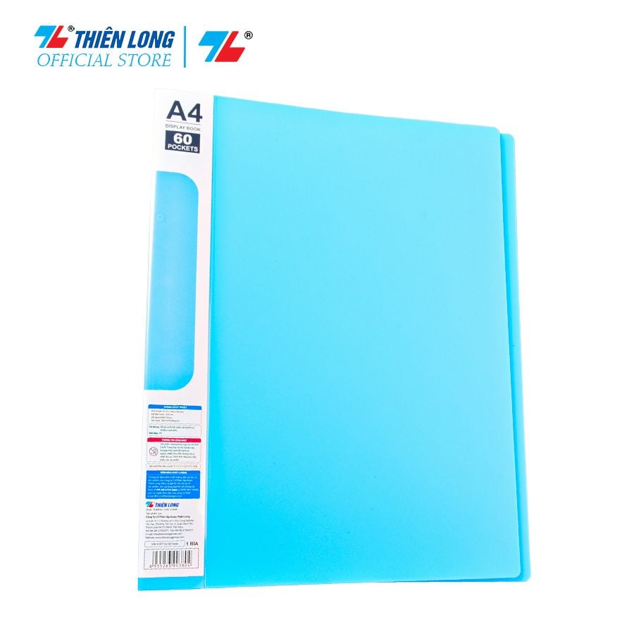 Bìa đựng hồ sơ 60 lá sức chứa 300 tờ A4 80 gsm Thiên Long Flexoffice FO-DB009