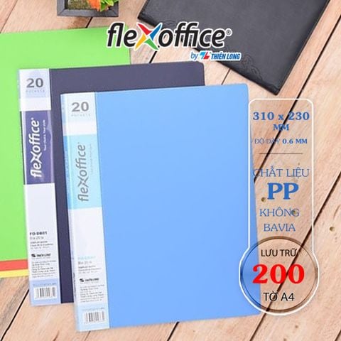 Bìa 20 lá A4 Flexoffice FO-DB01