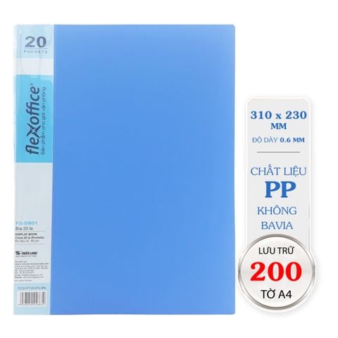 Bìa 20 lá A4 Flexoffice FO-DB01