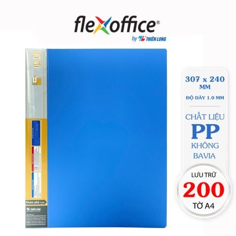 Bìa 100 lá A4 FO-DB05 - Xanh