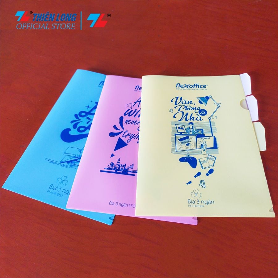 Bìa hồ sơ 3 ngăn Thiên Long Flexoffice A4 FO-DIF002
