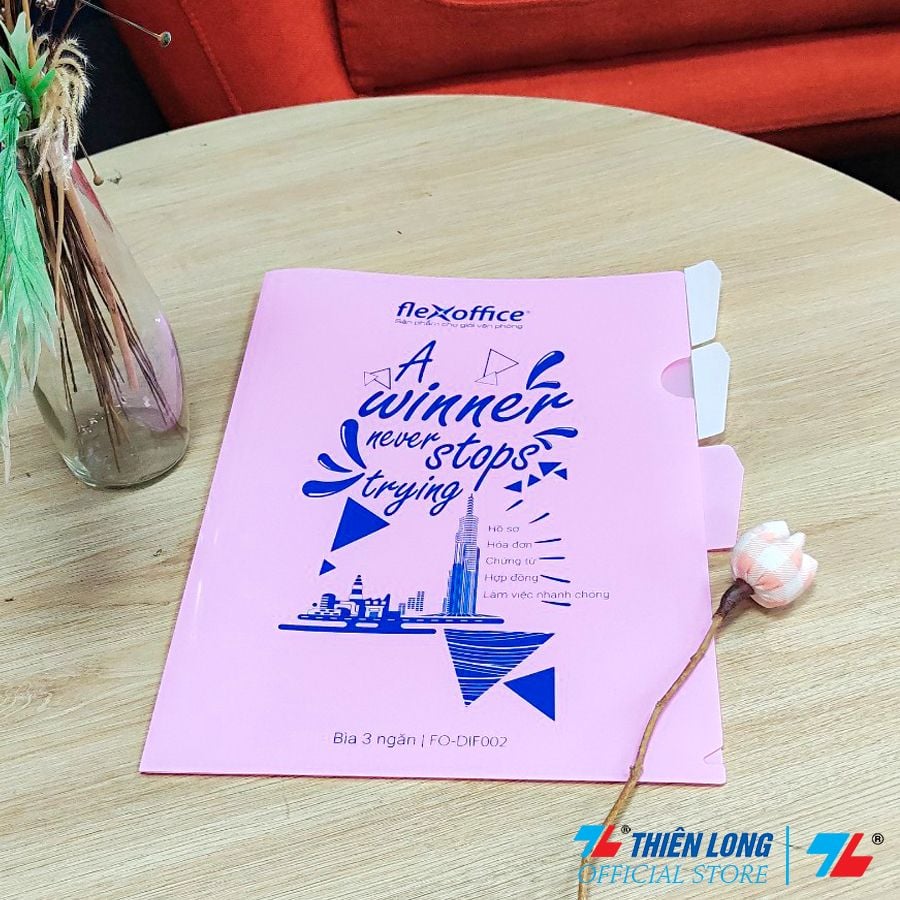 Bìa hồ sơ 3 ngăn Thiên Long Flexoffice A4 FO-DIF002