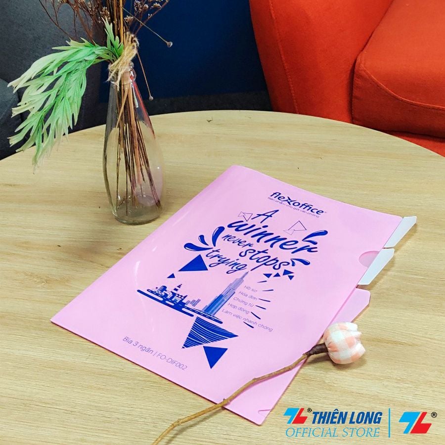 Bìa hồ sơ 3 ngăn Thiên Long Flexoffice A4 FO-DIF002
