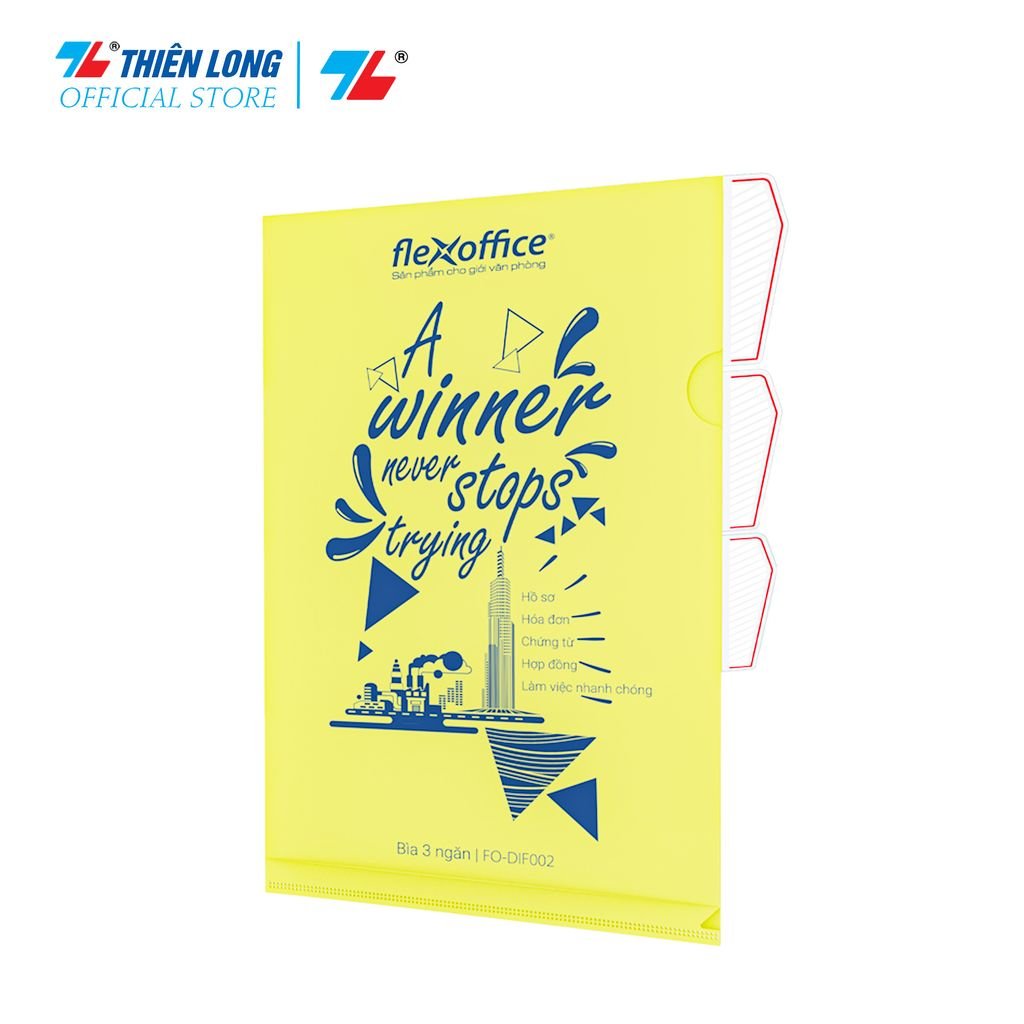 Bìa hồ sơ 3 ngăn Thiên Long Flexoffice A4 FO-DIF002