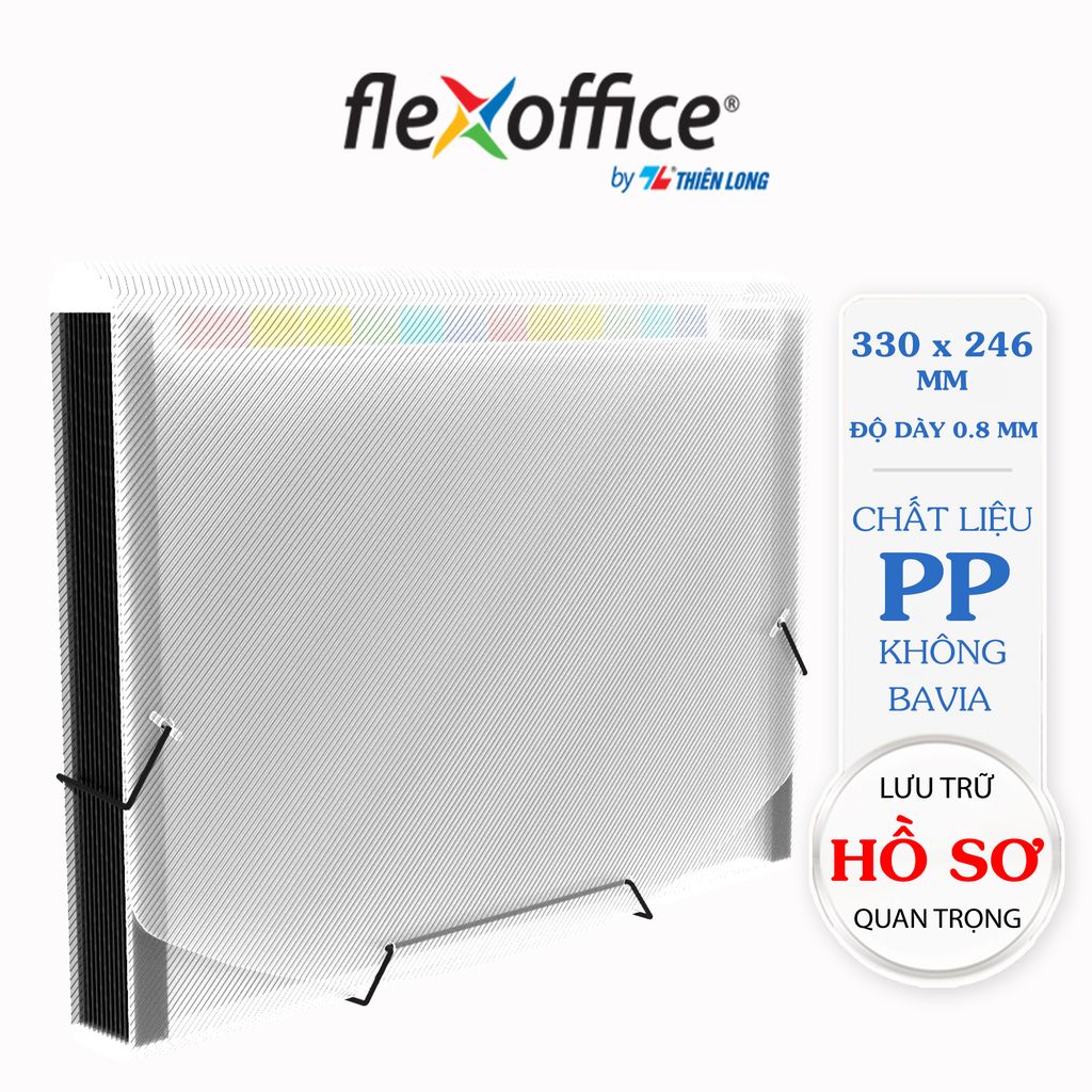 Cặp hồ sơ 5S-12 ngăn Thiên Long Flexoffice FO-EB003