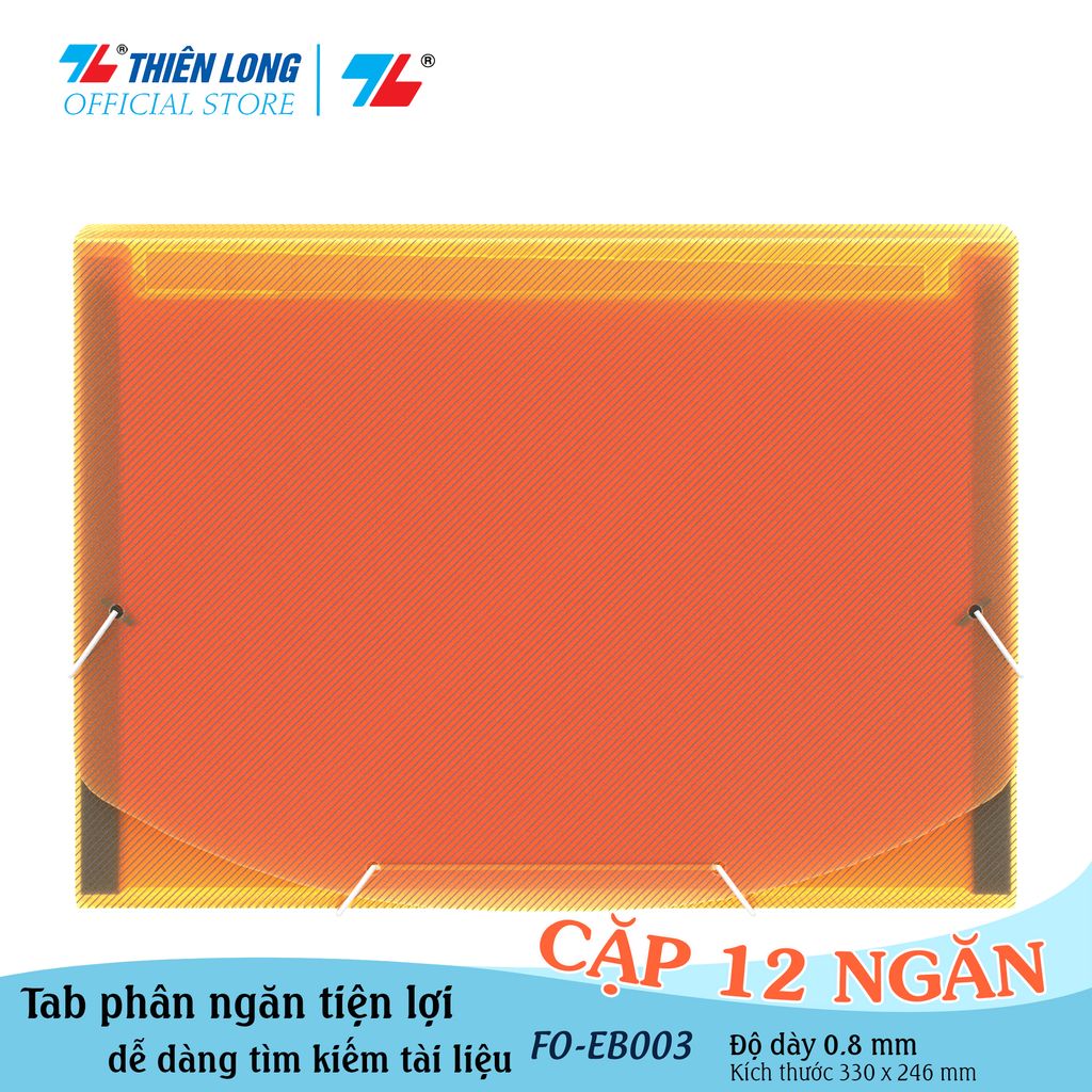 Cặp hồ sơ 5S-12 ngăn Thiên Long Flexoffice FO-EB003