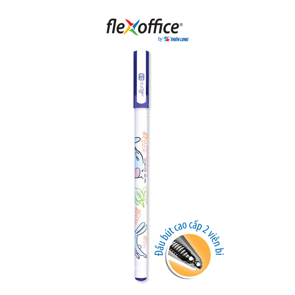 Bút gel 2 viên bi Thiên Long Flexoffice FO-GEL18/VN - Mực nước, đậm, tươi