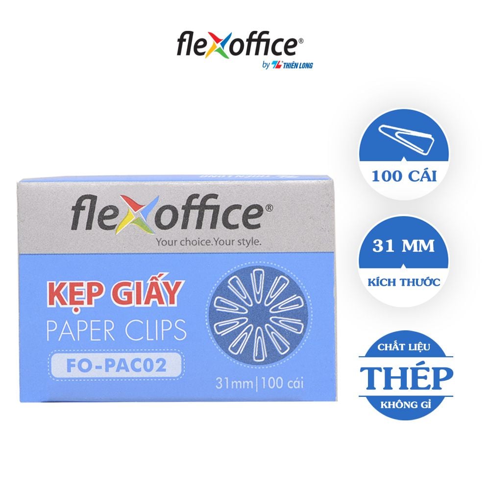 Kẹp giấy Flexoffice FO-PAC01