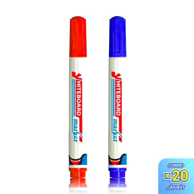 Combo 20 Bút lông bảng Flexoffice FO-WB03/TH - Mực tiêu chuẩn châu Âu
