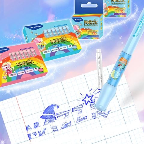 Hộp 10 ống mực xóa được Mazzic Thiên Long FPICE-001 -  Mực không lắng cặn sử dụng cho bút máy xóa được FTCE-001