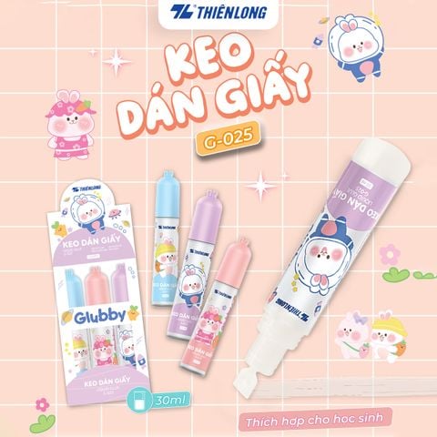 Keo dán giấy - Glubby Liquid Glue Thiên Long G-025 - Mẫu thân ngẫu nhiên