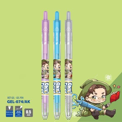 Combo 5/10/20 Bút gel Akooland Tahi Thiên Long GEL-074/AK - Mực khô siêu nhanh
