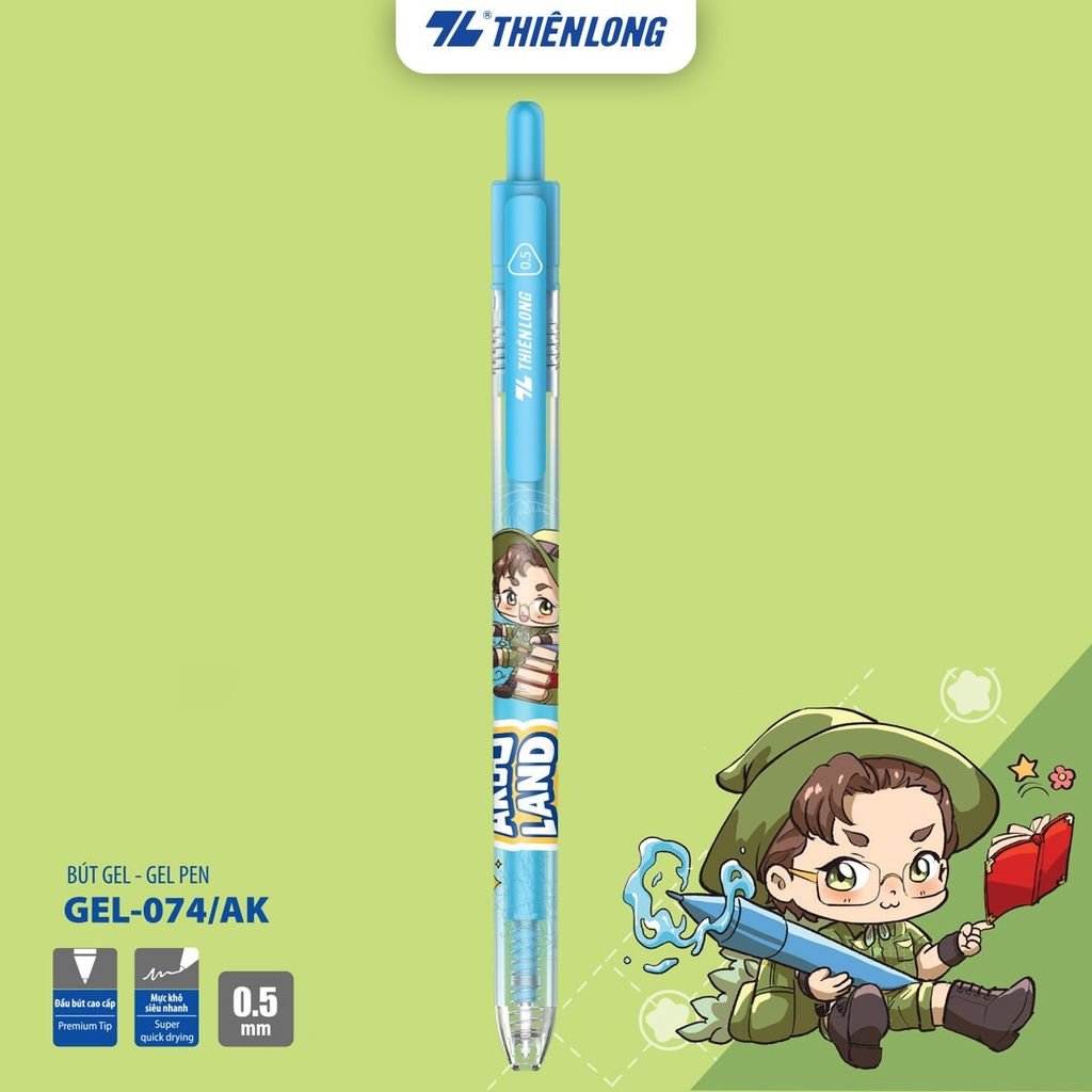 Combo 5/10/20 Bút gel Akooland Tahi Thiên Long GEL-074/AK - Mực khô siêu nhanh