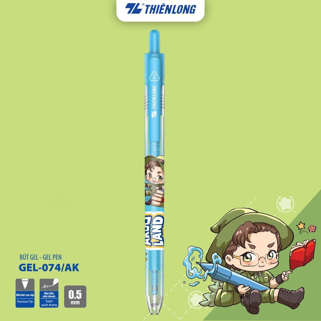 Bút gel Akooland Tahi Thiên Long GEL-074/AK - Mực khô siêu nhanh