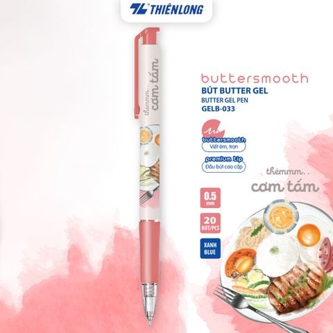 [BST] Bút gel B - Buttersmooth Gel Thiên Long - Premium Tip viết êm, trơn - Mực Xanh - Phiên bản Món ngon Việt Nam