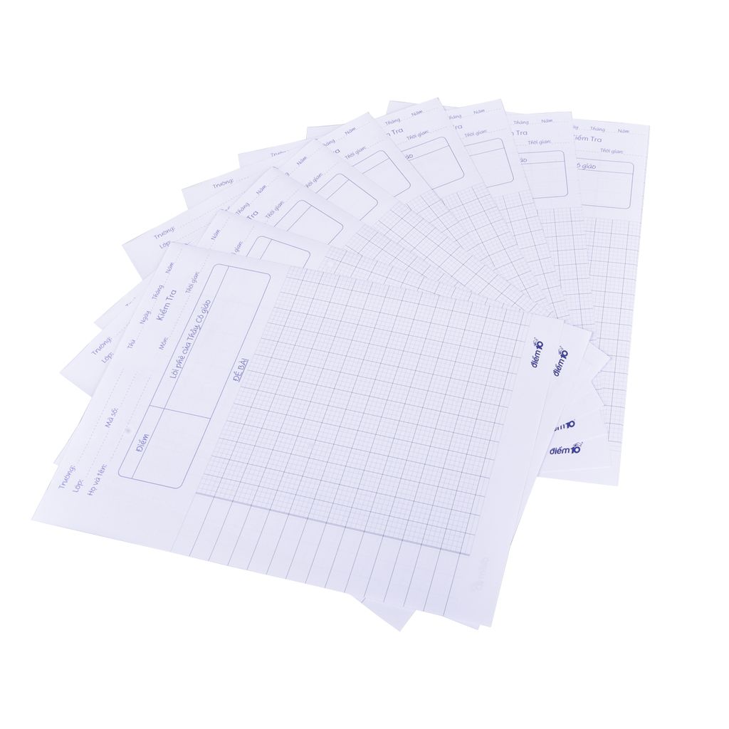 Giấy kiểm tra Điểm 10 TP-GKT01 4 ô ly vuông