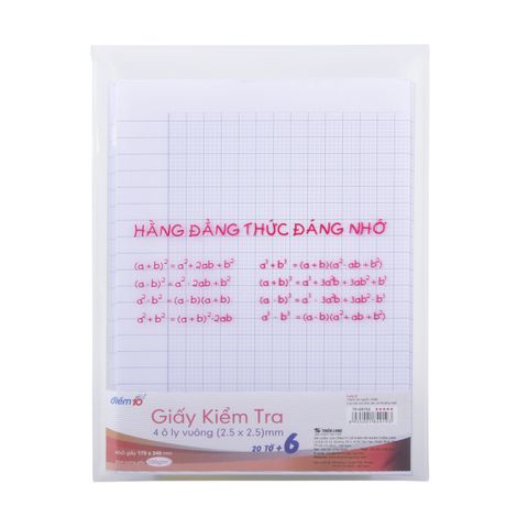 Giấy kiểm tra Điểm 10 TP-GKT02 4 ô ly vuông